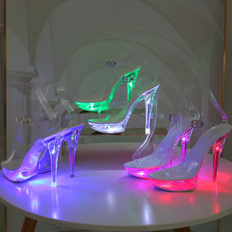 LED Glow Platform Heels