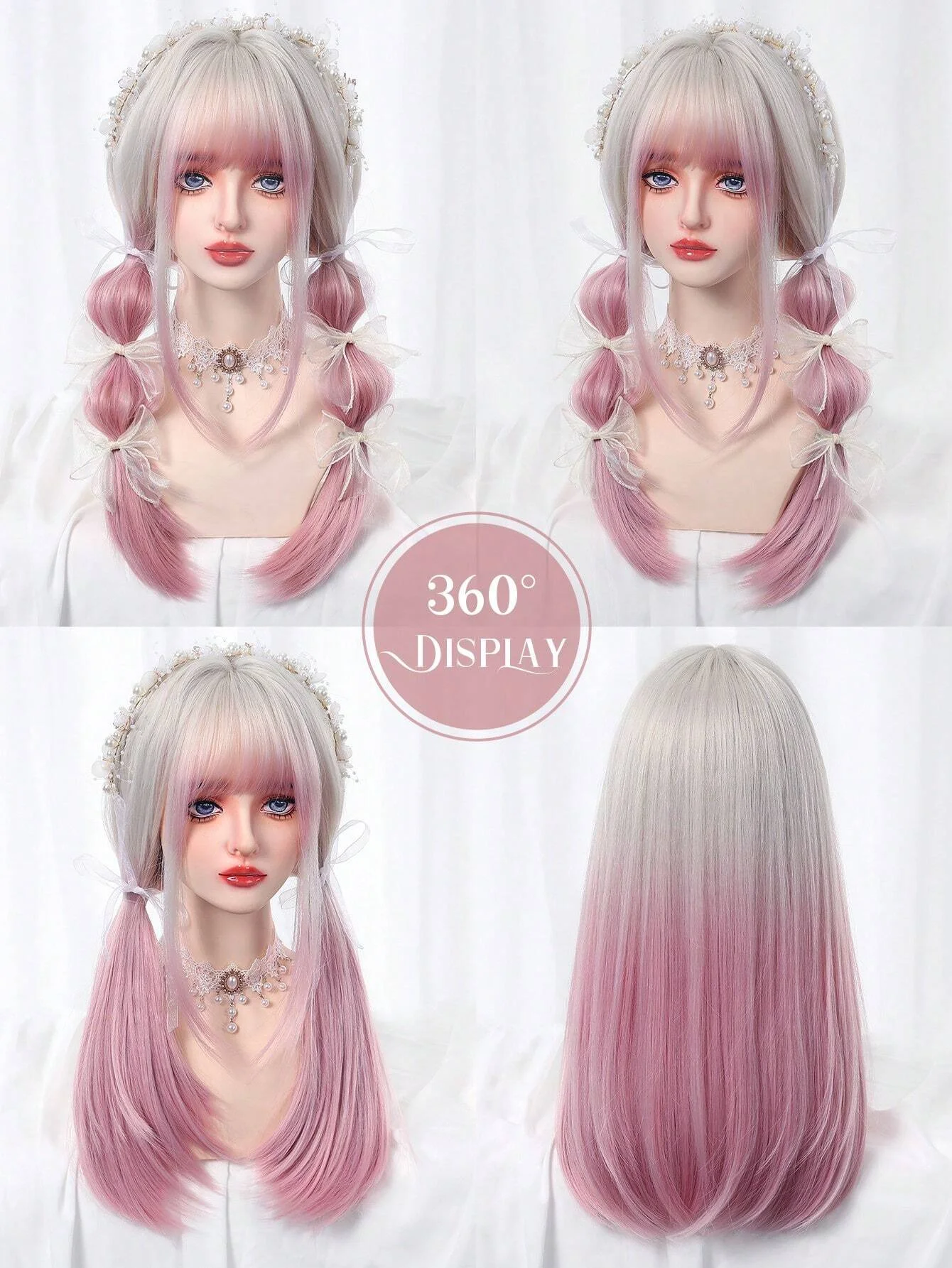 Pink Blonde Ombre Wig - Image 5