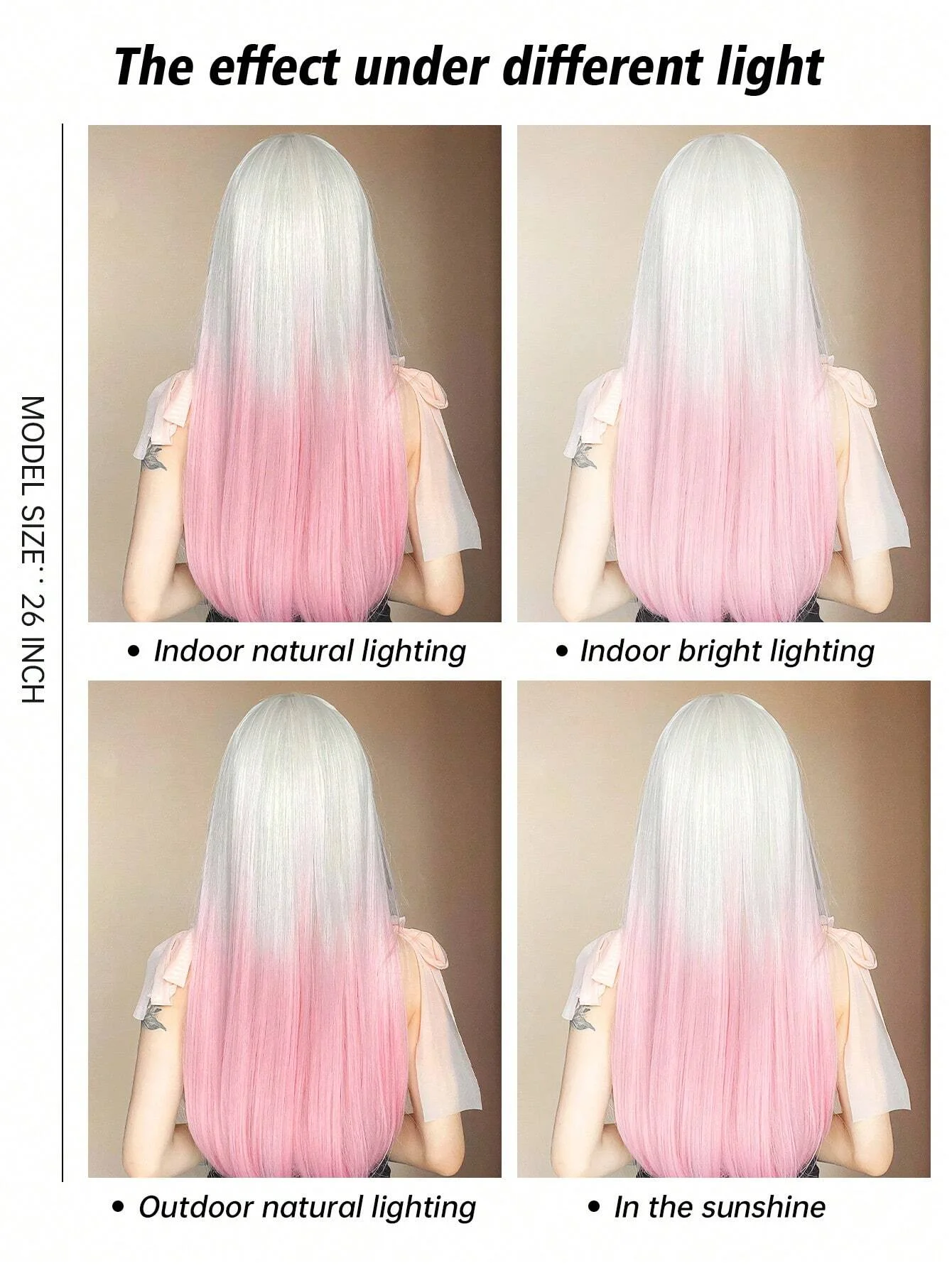 Pink Blonde Ombre Wig - Image 4
