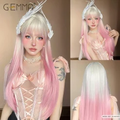 Pink Blonde Ombre Wig - LC6324-2