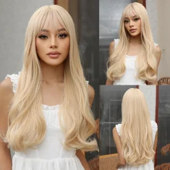 Ash Blonde Wavy Wig - Wig WL1010-1