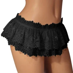 Sissy Olivia Ruffled Panties - 80-black, M