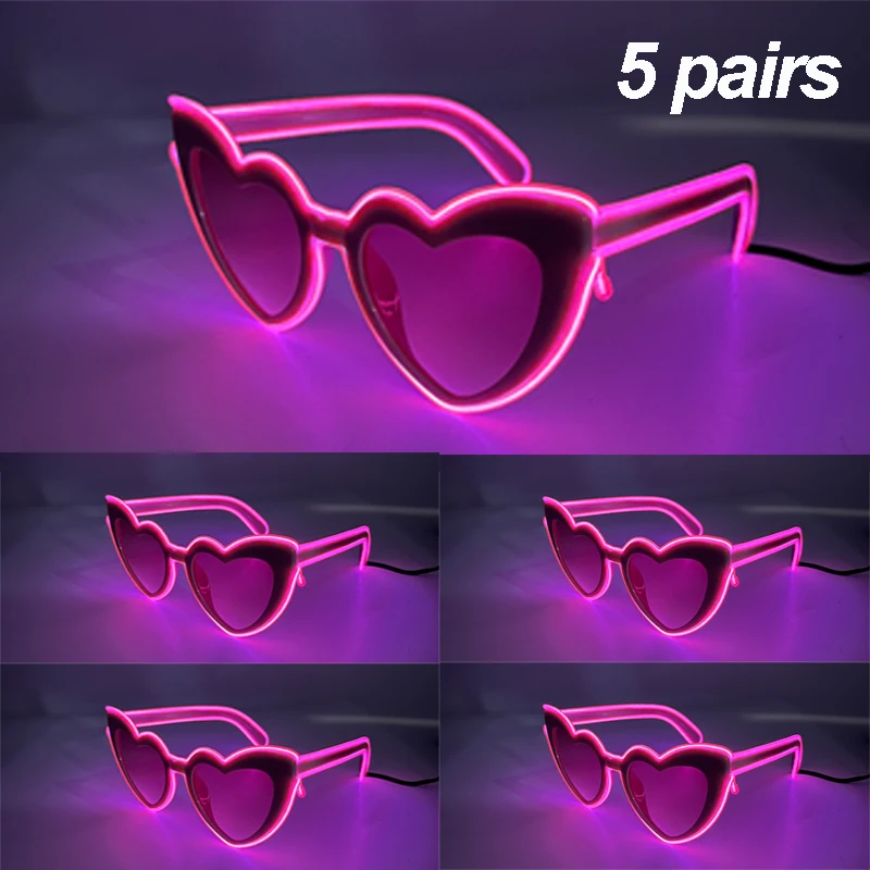 5 pcs led glasses