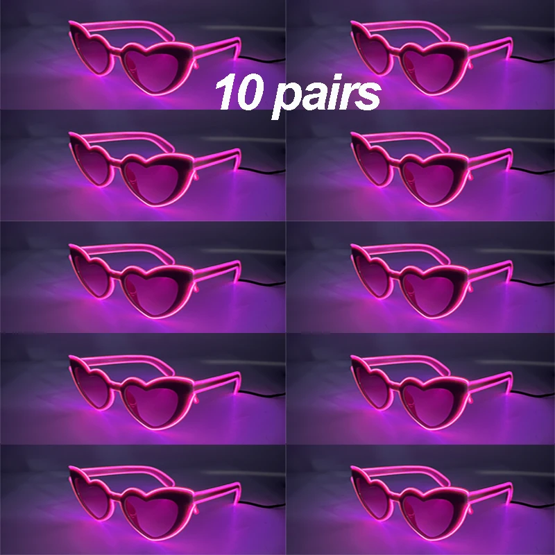 10 pcs led glasses