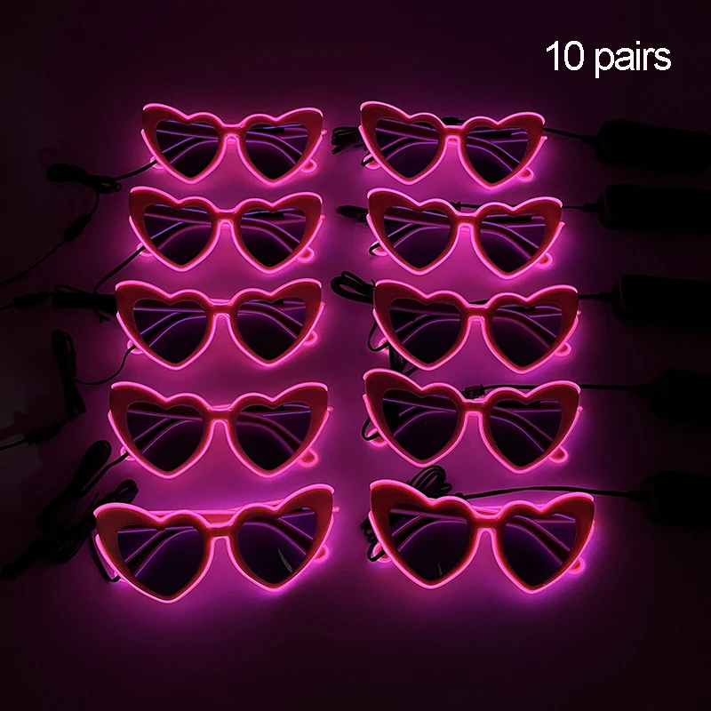 10 pcs led glasses