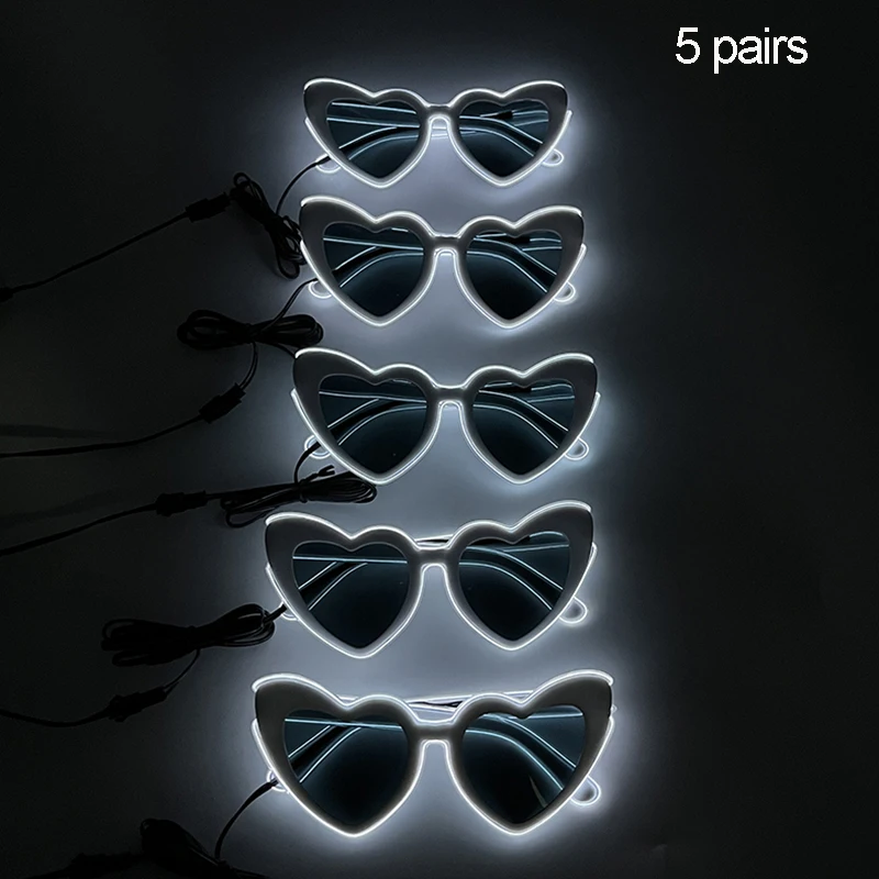 5 pcs led glasses