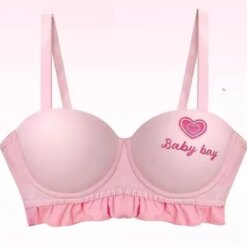 Lolita Push-Up Bralette Set - Pink -Only Bra, 34-M