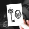 Chastity Lock and Key Tattoo