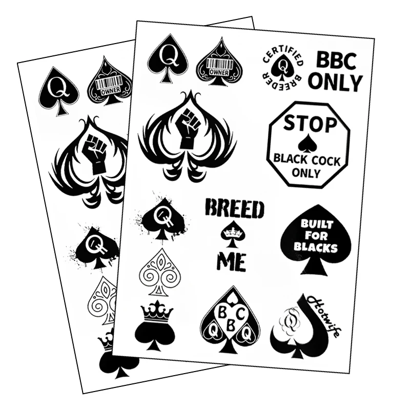Queen of Spades Temporary Tattoos - Image 4