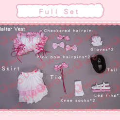 Chocola Catgirl Maid Cosplay - Full set(costume), S