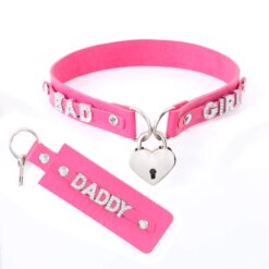 Heart Lock Sissy Collar