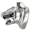 Steel Leopard Chastity Cage