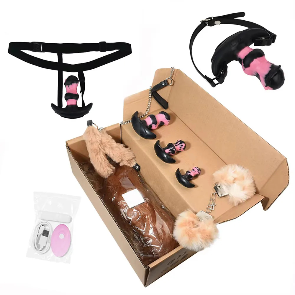 Wearable Vibrating Tail Plug Set