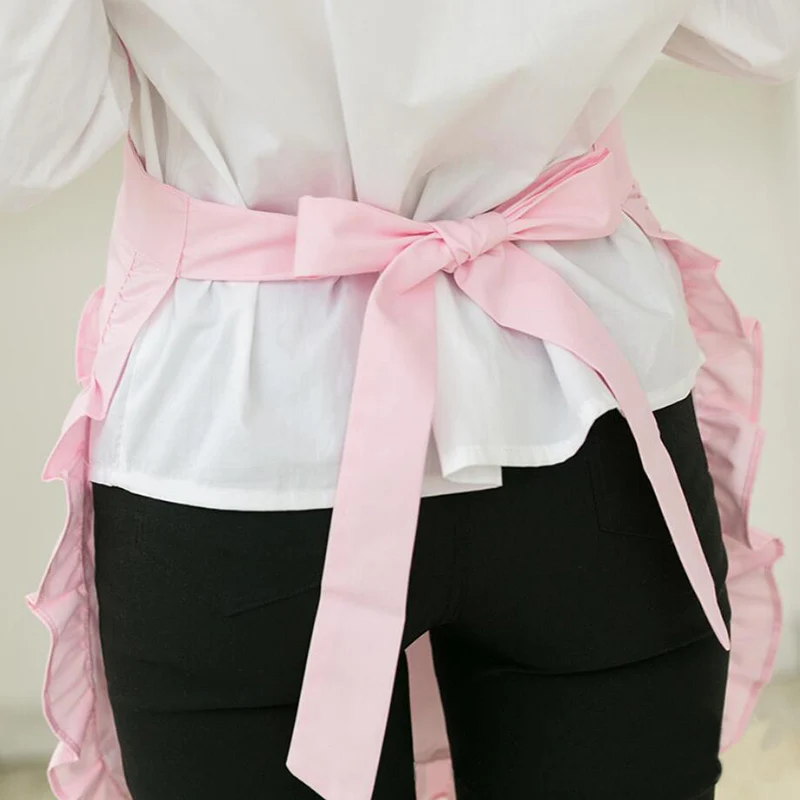 Sweetheart Pink Ruffle Apron - Image 6