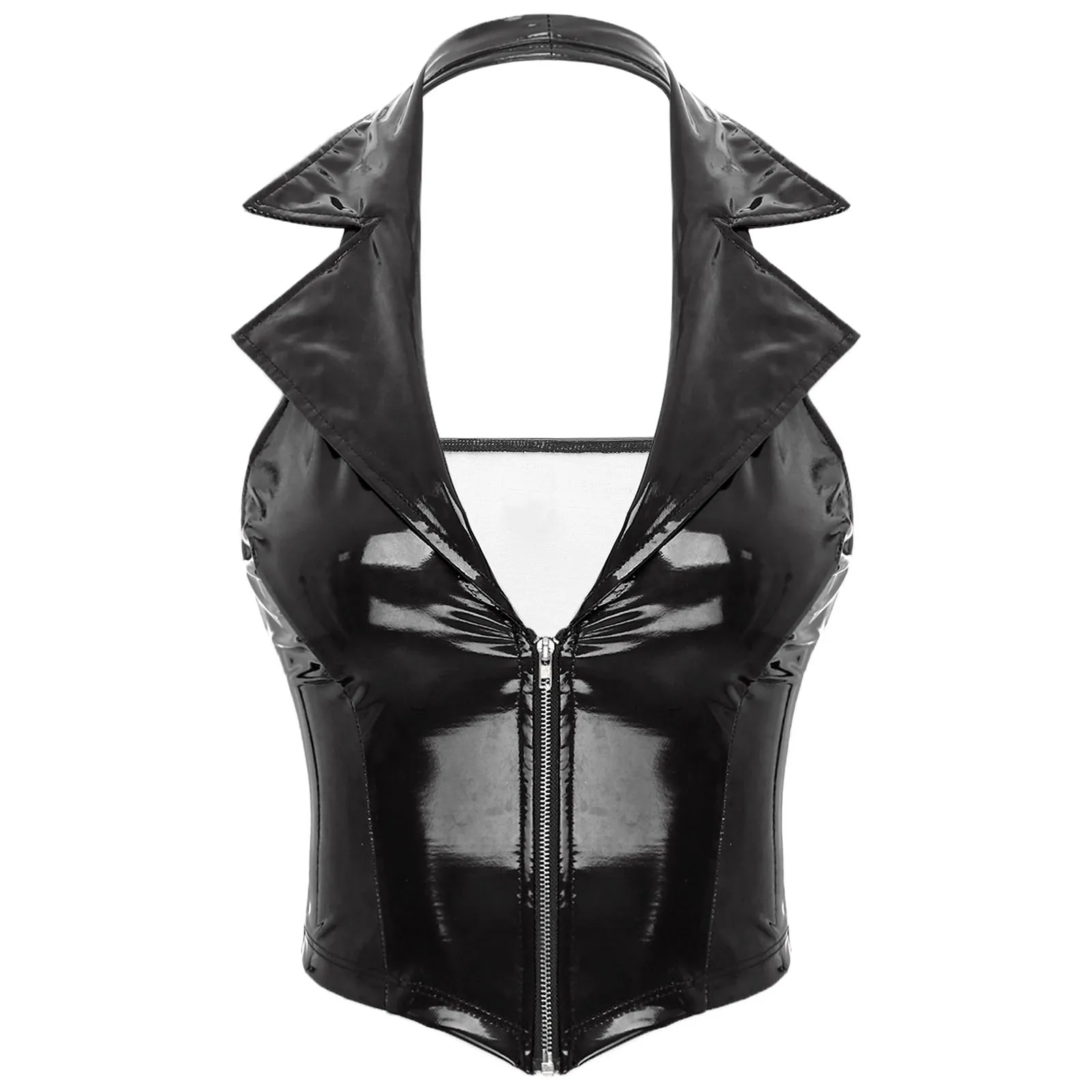 Glossy Latex Corset Top - Image 3