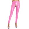 Glossy Crotchless Latex Tights