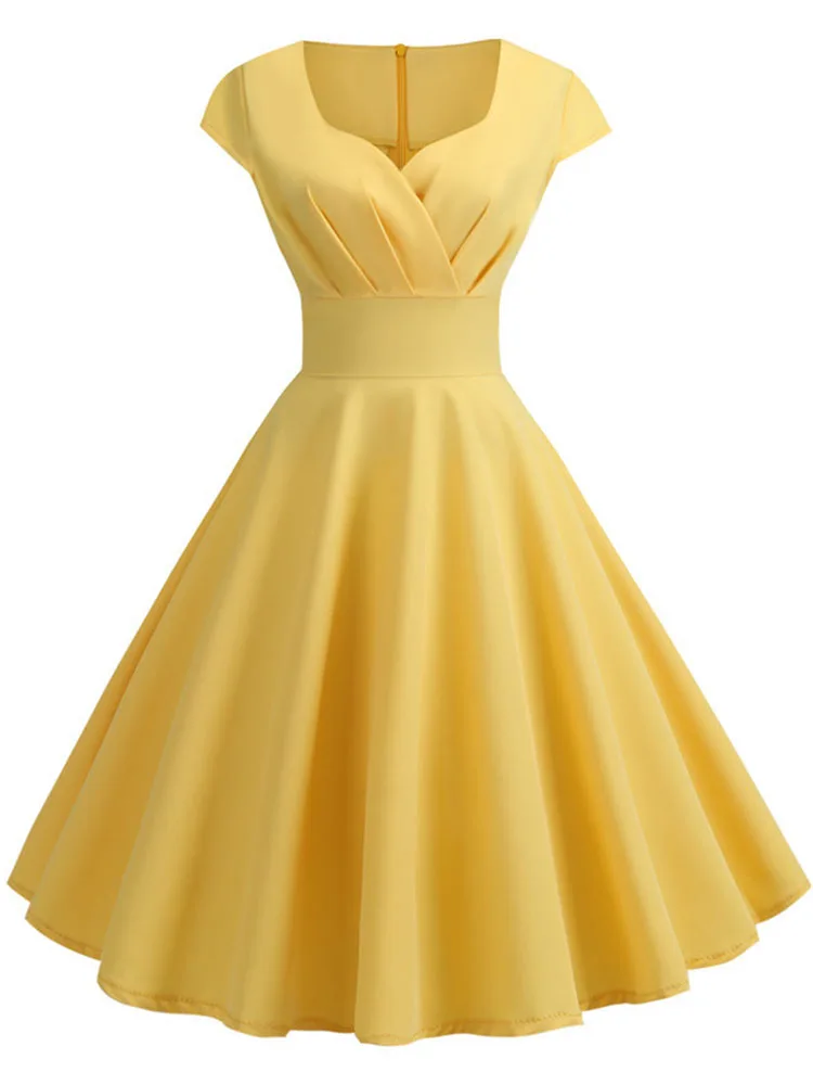 Vintage Pin-Up Midi Dress - Image 3