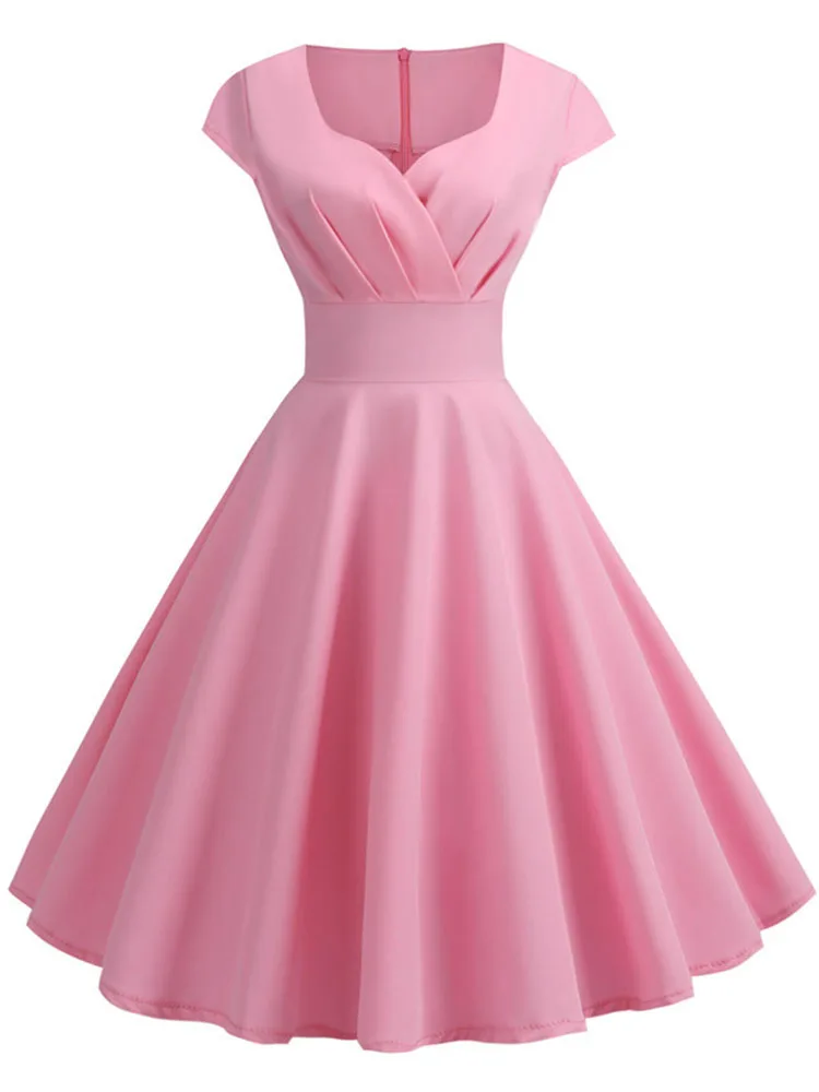 Vintage Pin-Up Midi Dress