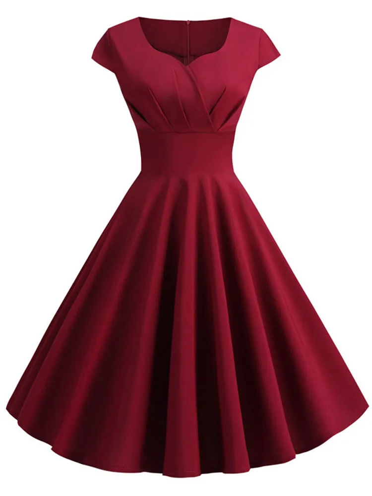 Vintage Pin-Up Midi Dress - Image 5