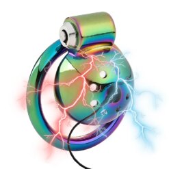 Rainbow E-Stim Chastity Cage Set