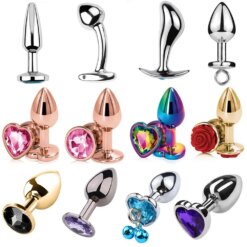 Rainbow Rose Jewel Anal Plug
