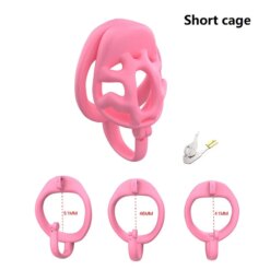 Small Bird Cage 3-Ring Set - Pink Short cage
