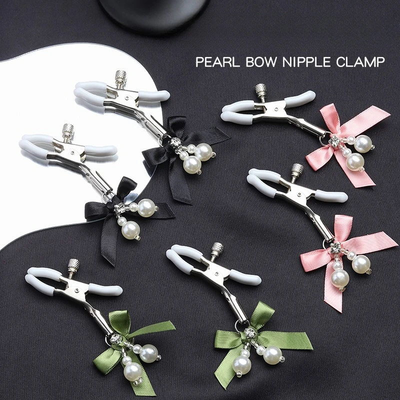 Bow Pearl Nipple Clamps - Image 2