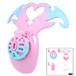 Angel Heart Chastity Cage - L-Pink-Ring-40mm
