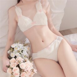 Cozy Embroidered Plush Set