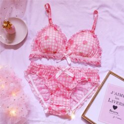 Schoolgirl Plaid Lingerie Set