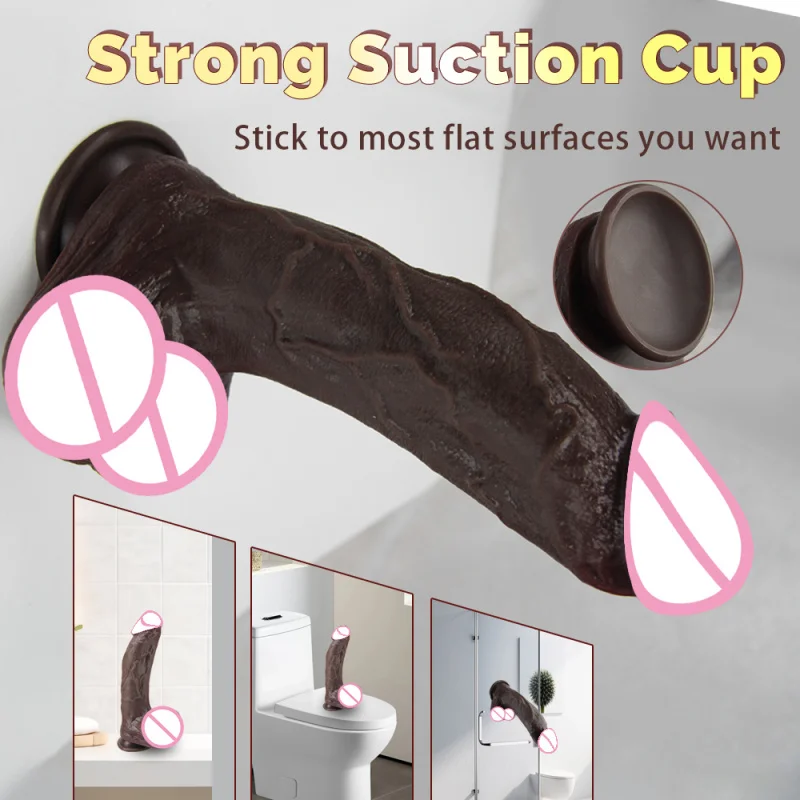 Lifelike Soft Black Dildo - Image 6