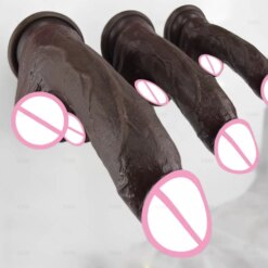 Lifelike Soft Black Dildo