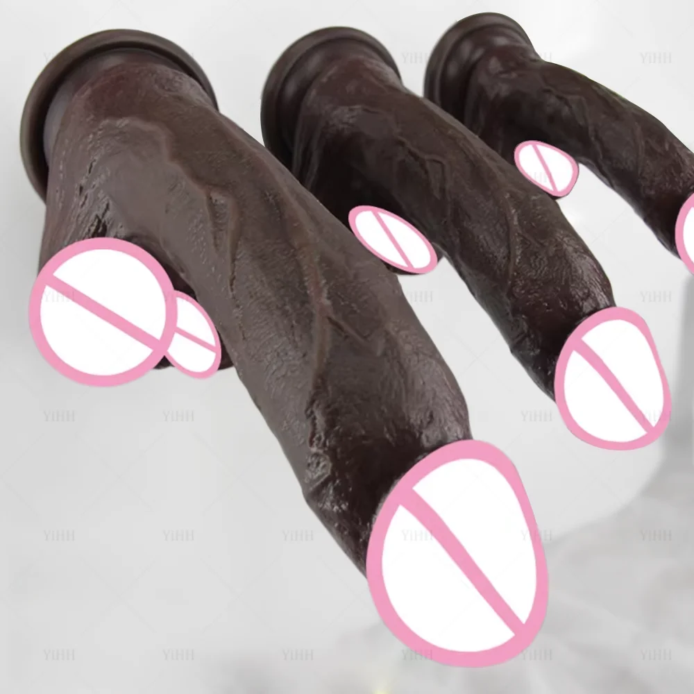 Lifelike Soft Black Dildo