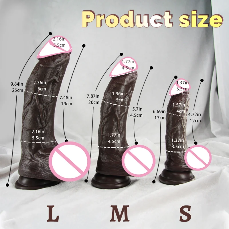 Lifelike Soft Black Dildo - Image 3