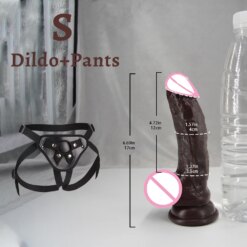 Lifelike Soft Black Dildo - S-Pants