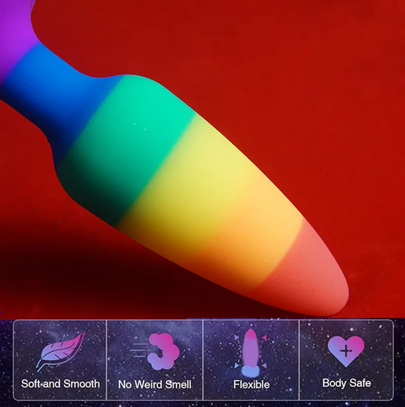 Rainbow Realistic Suction Dildo - Image 2