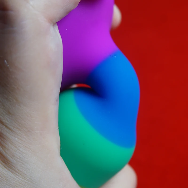 Rainbow Realistic Suction Dildo - Image 4