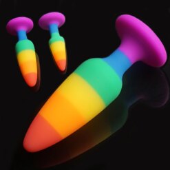 Rainbow Realistic Suction Dildo