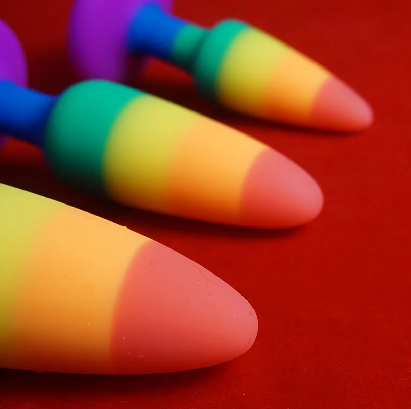 Rainbow Realistic Suction Dildo - Image 3
