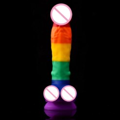 Colorful Realistic Suction Dildo