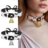 Cow Print Bell Collar