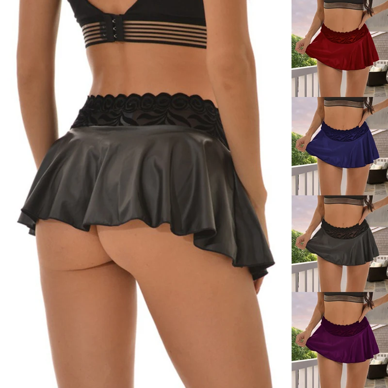Pleated Lace Mini Skirt - Image 2