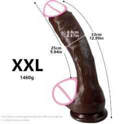 Realistic Long Suction Dildo - XXL