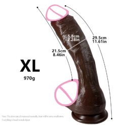 Realistic Long Suction Dildo - XL