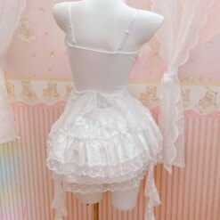 Kawaii Kitty Lace Crop Top - Image 2