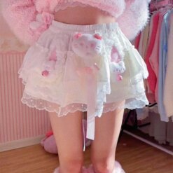 Kawaii Kitty Lace Crop Top - Image 6