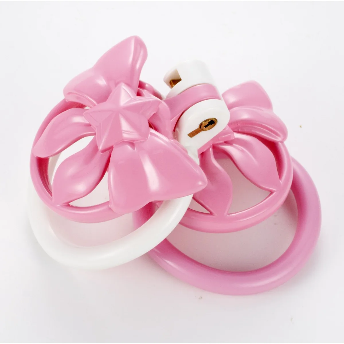 Pink Bow Flat Chastity Cage - Image 4