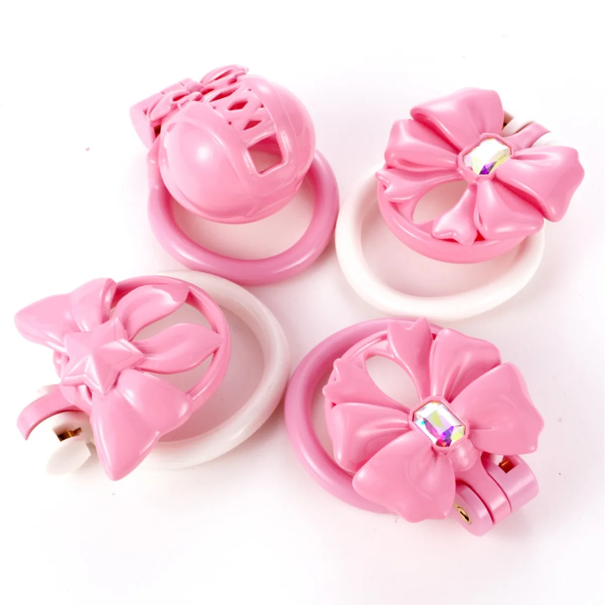 Pink Bow Flat Chastity Cage - Image 5