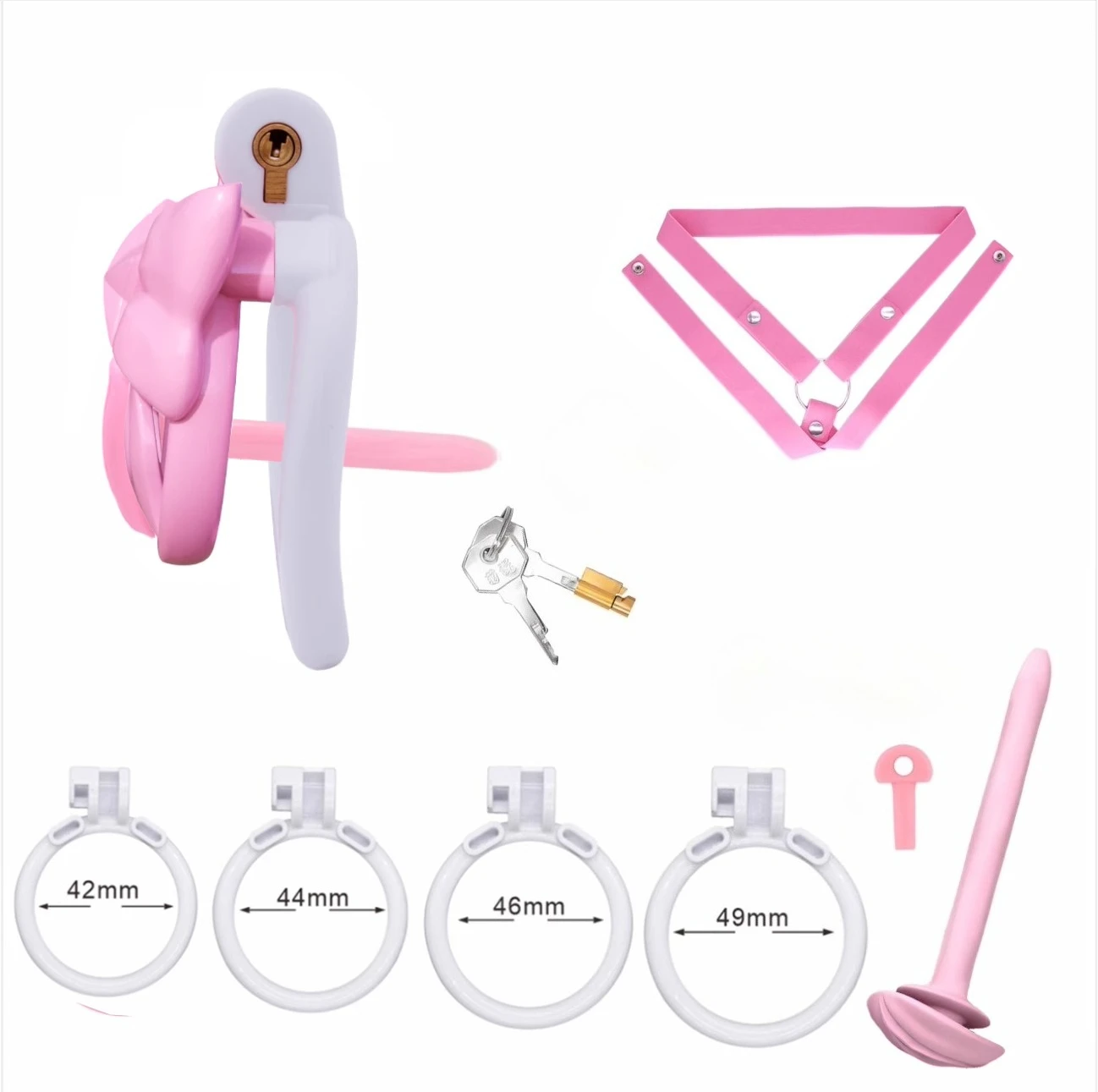 Pink White-Tube-Belt