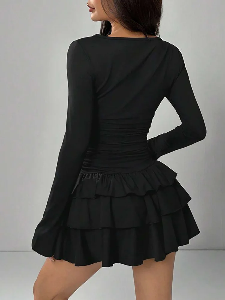 Ruffle Cascade Mini Dress - Image 6